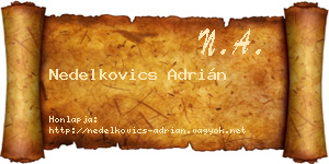 Nedelkovics Adrián névjegykártya